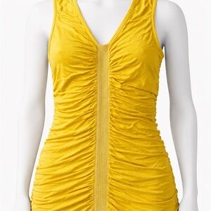Alfani Mustard Yellow V-Neck Top
